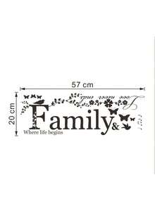 Slogan Graphic Wall Sticker, Black Self Adhesive Wall Art Decal For Home Decor,Stickers,Wall Decal, Vinyl Decal For Home Decorations,Spring Decoration Items Refresh Your Home,Rama Decoration Stickers Gifts Birthday Graduation - Multicolor - View 2