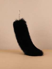 1pc Faux Fur Fox Tail Keychain, Polyester Plush Tail Bag Charm, Multiple Colors Available, Halloween, COS Party Costume, Christmas, Daily Bag Pendant Key Accessory, Suitable For Women - Multicolor - View 13