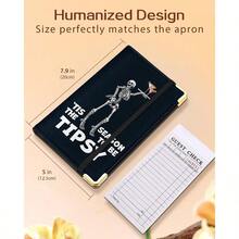 Server Book Waitress Cute Serving Books With Zipper Pocket Accessories Leather Server Check Book Restaurant Waiter Server Booklet Organizer Ticket Book Holder Skull - Skull - View 2
