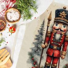 1pc Christmas Vintage Nutcracker Print Apron - Sleeveless Design, Durable And Comfortable Fit, Featuring Nutcracker With Spear Pattern, Suitable For Cooking, Baking And Home Cleaning, Household Cleaning, Housework Apron, Hand-Painted Handmade Gardening Apron, Fun Holiday Gift - Multicolor - View 9