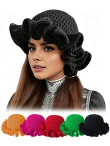 1pc Y2K Style Fashion Solid Color Knitted Hat, Multi-Purpose Warm Winter Beanie For Street, Party, Outdoor Activities, Autumn/Winter' Fall Outfit - Knitted Hat - View 15