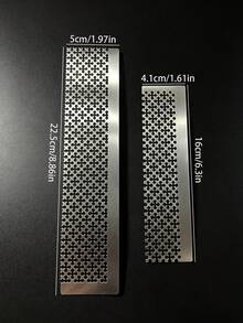 Silver Metal Plum Blossom Round Hole Diamond Painting Ruler, Small And Large Sizes Available, Stainless Steel Handmade Ruler, Stainless Steel Precision Positioning Tool, Hard Texture, Deformation-Resistant, Wear-Resistant, Reusable Multiple Times - View 5