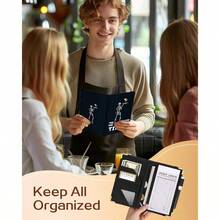 Server Book Waitress Cute Serving Books With Zipper Pocket Accessories Leather Server Check Book Restaurant Waiter Server Booklet Organizer Ticket Book Holder Skull - Skull - View 5
