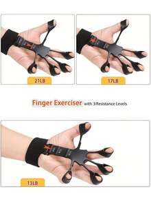 Adjustable Resistance Finger Grip Trainer With Wrist Support, Ergonomic Hand Grip Strength Trainer, Unisex, Suitable For Fitness Training, Body Shaping, Rock Climbing Exercise, Fitness Equipment, Essential Fitness Accessory, Hand Exercise Tool - Multicolor - View 5