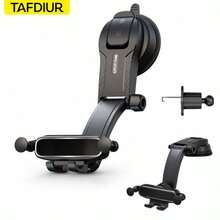 TAFDIUR Car Phone Holder Set, Suction Cup Base + Air Vent Base, 360° Rotating Anti-Shake Adjustable Car Phone Mount - Multicolor - View 1