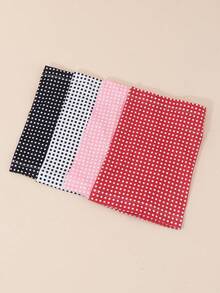4pcs Polka Dot Pet Headwear Set, Full Ear Coverage Headgear, Windproof Funny Decorative Pet Supplies, Suitable For Small And Medium Dogs And Cats - Multicolor - View 4