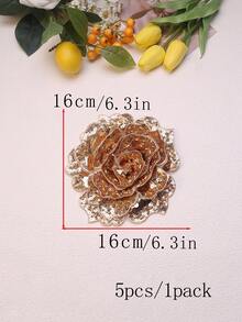 1pc Multi-Color Handmade Embroidered 6-Layer 3D Raised Crystal Rose Flower Patch With Beads, Suitable For Clothing Accessories, DIY Apparel, Wedding Dress Decoration - Multicolor - View 28