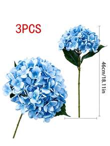 1pc/3pcs/6pcs Blue Artificial Hydrangea, Long Bendable Stem DIY Floral Arrangement, Realistic Silk Material, Long-Lasting Non-Fading, Suitable For Wedding Table Flowers, Living Room Vase, Party Backdrop, Home Decor, Party Decoration, Dining Table Centerpiece, Engagement Party Decor, Thanksgiving Home Decor, Christmas Decoration, Birthday Gift, Arch Floral Wreath, Wedding Decoration, Gift For Women - Baby Blue - View 14