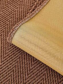 1pc Herringbone Textured Linen Sofa Throw Cover, Lace Trim Non-Slip Breathable Couch Protector, All Season Washable Furniture Slipcover - Coffee Brown - View 7