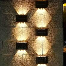 Solar Wall Light 6-LED Solar Fence Light Outdoor Dual-Head Garden Light Suitable For Yard, Villa, Balcony, Garden, Pathway, Stairs, Poolside Decoration Create Warm Atmosphere - Solar Wall Light - View 4
