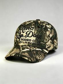 1pc Gothic Camo Hat Letter Reno Days RODEO CLUB Embroidered Hats For Men, Adjustable Design, Great For Travel, Hiking, And Sun Protectio - Camouflage - View 3