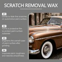 120g Car Scratch Removal Wax Kit, Auto Paint Scratch Repair Paste With Sponge & Cleaning Cloth, Remove Minor Scratches Stains Oxidation, Polishing Wax For Vehicle Surface Car Care Supplies - Car Scratch Repair Kit - View 9