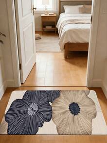 1pc 3.5mm Cuttable Diatom Mud Mat, Vintage Line Floral Pattern, Cushioned Anti-Fatigue Kitchen Non-Slip Mat, Suitable For Kitchen, Bathroom, Entryway, Hallway, Living Room, Outdoor Garden, Bathroom - Multicolor - View 11