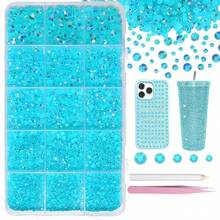 12000pcs Clear AB Rhinestones For Dazzling Kits, Dazzling Resin Gems 2/3/4/5/6mm For Handmade, Flat Back Rhinestones For Craft DIY Glassware - Multicolor - View 32