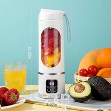 SINRAY 1pc Portable Blender, Juicer, Personal Blender, USB Rechargeable Juicer, Built-In 1300mAh Rechargeable Battery, Multi-Function Juicer, Juice Cup, Cup Capacity: 450ML Kitchen Accessory - Below 0.5L - View 14