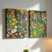 2件組 Gustav Klimt 農場花園帆布藝術牆面海報，有框 + 無框房間裝飾，Klimt 海報套裝，Klimt 花卉，牆面藝術印刷，Gustav Klimt 牆面裝飾，居家牆面裝飾，客廳裝飾，臥室裝飾 - 2pcs - 查看 8