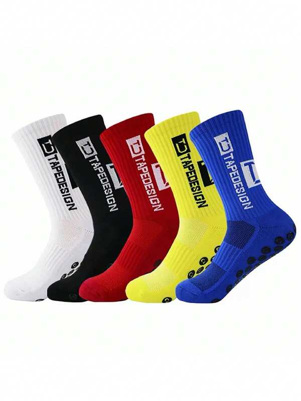 1/5 Pack Professional Soccer Socks, Anti-Slip Mid-Calf Training Socks, Back To School