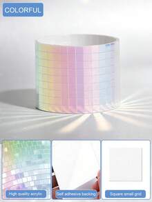 1PC DIY Mirror Frame Glass Self-Adhesive Mosaic Sticker Decoration Concealment Patch Bathroom Wall Sticker Waterproof Reflective Mirror Edge Decoration Stage Decoration Glitter Ball Sticker Glass Sticker - Multicolor - View 13