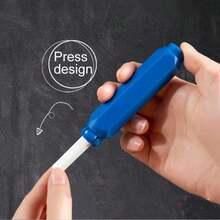 4pcs Colorful Magnetic Chalk Holders (For Teachers) - Hexagonal, Prevents Hand Stains And Loss, Perfect For School And Office Use - Multicolor - View 3