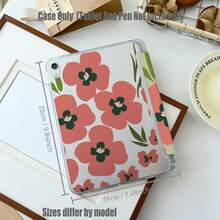 Floral Pattern Tablet Protective Case, Tri-Fold High Transparency Acrylic With Pen Slot Protective Case. Tablet Protective Case Features: Tri-Fold Stand Design, Smart Sleep/Wake, Full Coverage Protection, Skin-Friendly Frame Material, Air Cushion Anti-Drop Frame, Multi-Angle Stand, Built-In Pen Slot, Precise Cutouts, Lightweight And Portable. - Multicolor - View 10