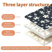 Double Sided Pet Bed Mat, All Seasons Waterproof Dog Crate Pad, Soft Warm Fleece Reversible Puppy Sleeping Mattress, Washable Anti-Splash Pet Cushion For Small Medium Dogs Cats, For Cage Sofa Car Floor Washable Crate Mat For Small Medium Dogs - Black and White - View 5
