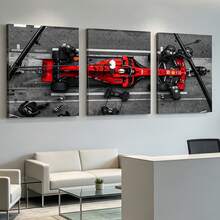 3pcs Decorative Racing Art Prints Unframed Modern Racing Car Prints Vertical Indoor Decor Suitable For Home Bedroom Living Room Office Decoration Graduation Gift - 3PCS - View 10