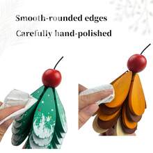 Christmas Tree Snowflake Heat-Resistant Insulation Mat, Modern Home Decor Ornament, Suitable For Christmas, Parties And Daily Home Use - Wooden Tree Trivet - View 3