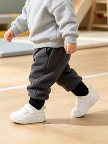 5 Pairs Baby & Kids Solid Color Thermal Lined Knitted Socks, Winter Socks, Thickened Warm Mid-Calf Socks, Multiple Colors, Suitable For Autumn/Winter - Multicolor - View 9