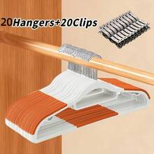 30 Gantungan Baju Anti Selip dengan Klip (10 Gantungan + 20 Klip), Rak Jemuran Kait Putar Tahan Lama, Cocok untuk Mengeringkan dan Menyimpan Pakaian, Penggunaan di Kamar Tidur, Kamar Mandi, dan Rumah, Tersedia Berbagai Ukuran - View 10