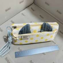 1pc Japanese & Korean Fashion Pencil Case, High Aesthetic Ins Style, Large Capacity Stationery Box For Middle & High School Students, Niche Student Storage Pencil Holder, Minimalist Halloween Back To School Essential, Planner Tools Organizer - A - View 4