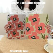 Floral Pattern Tablet Protective Case, Tri-Fold High Transparency Acrylic With Pen Slot Protective Case. Tablet Protective Case Features: Tri-Fold Stand Design, Smart Sleep/Wake, Full Coverage Protection, Skin-Friendly Frame Material, Air Cushion Anti-Drop Frame, Multi-Angle Stand, Built-In Pen Slot, Precise Cutouts, Lightweight And Portable. - Multicolor - View 9