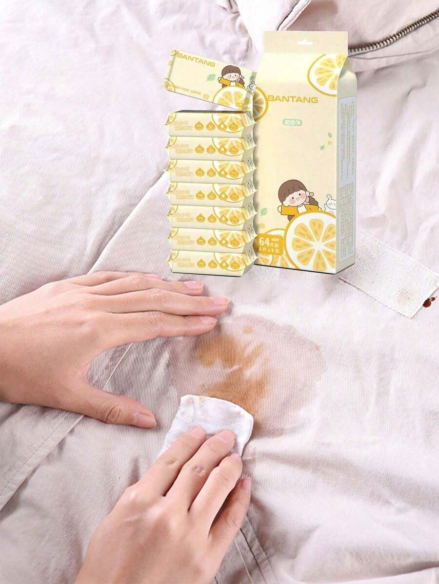 Mini Portable Non-Woven Fabric Clothing Cleaning Wipes, Suitable For Daily Item Cleaning (For Item Cleaning, Not For Body Part Cleaning) - Color Mixing - View 1