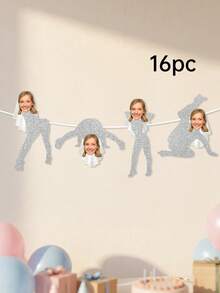 8/12/16pcs Custom Photo Bachelorette Face Banner,Bride Face With Veil,Funny Bach Party Decorations - Multicolor - View 22