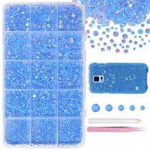 12000pcs Clear AB Rhinestones For Dazzling Kits, Dazzling Resin Gems 2/3/4/5/6mm For Handmade, Flat Back Rhinestones For Craft DIY Glassware - Multicolor - View 27