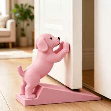 1pc Creative Cute Puppy Door Stopper, Home Decor, Suitable For Bedroom, Entryway, Fun Healing Home Ornament, Anti-Slip Sloped Stable Door Wedge, Prevent Door From Closing Automatically - A - View 5