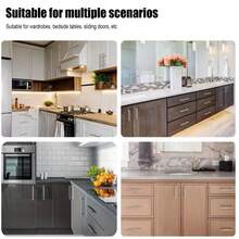 2/6pcs Modern Stainless Steel Cabinet Handles, Modern Arch Design, Brushed Metal Furniture Drawer Pulls Hardware, Bar Handles - Stainless Steel Handle (160mm) - View 6