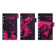 3pcs A6 Leopard Binder Dividers, 6 Hole Punch Thick Paper Index Divider Refill Pages, Leopard Pattern Planner Separators For Notebook Classification And Organization - A - View 10
