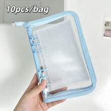 1pc A6 Glitter Zipper Binder, Transparent Storage Bag, Sticker Storage Book, Pencil Case, PVC Material, A6 PP High Transparency Inner Page Refill, IDOLME, Suitable For Document Bag/Stamp Album/Scrapbook/Sticker Book/Pencil Case, K-Pop Photo Album, Savings Book, Diary, Planner, Etc. - A6 - View 15