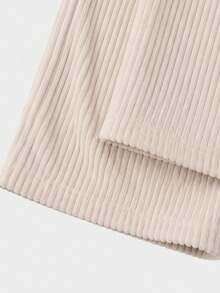1pc Boys Autumn Corduroy Vintage Versatile Loose Casual Wide Leg Long Pants - Apricot - View 6