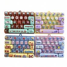 1pc Mechanical Keyboard Keycap Stress Relief Toy, 26 Keys, Finger Fidget Keychain Pendant For Kids And Adults, Random Rope Color - Multicolor - View 2