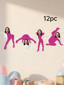 8/12/16pcs Custom Photo Bachelorette Face Banner,Bride Face With Veil,Funny Bach Party Decorations - Multicolor - View 16
