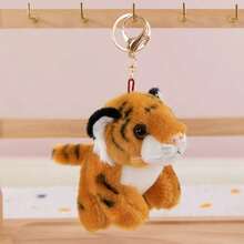 1pc Realistic Little Tiger Plush Keychain, Cute White Tiger Doll Pendant, Backpack Charm, Children's Gift, Bag/Car Decoration, Holiday Gift - Multicolor - View 10
