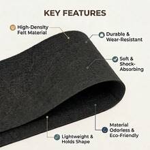 Felt Lined Bag Organizer, Multi-Pocket Makeup Bag, Handbag Inner Pouch Portable Bag - Black - View 3