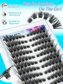 anlinnet Wispy Lashes Self-Adhesive False Eyelash Clusters Set With Tweezers, Pointed Style, 10-18mm Fox Eye Single Cluster False Eyelashes, Left And Right, Soft And Waterproof Eyelash Extension Clusters - View 5