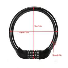 5 Digital(12*40mm) Code Anti-Theft Bicycle Cable Lock Stainless Steel Security Locks Portable Combination Code Padlock - A - View 8