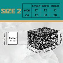 Kotak Penyimpanan Lipat dengan Tutup Resleting dan Pegangan, Kotak Penyimpanan Kain Poliester Tahan Lama Kapasitas Besar yang Ditingkatkan, 4 Kotak Organizer Motif Campuran Leopard, Motif Leopard Klasik Cokelat / Hitam & Putih / Ungu & Merah Muda / Gradien Pelangi, Wadah Penyimpanan Lipat untuk Pakaian, Perlengkapan Tidur, Mainan, Kamar Tidur, Asrama, Hadiah Dekorasi Rumah - Beraneka warna - View 15