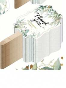 40/30/20/10pcs Elegant Wedding Wooden Fan Set, Bridal Gift, With Wooden Handle, Modern Floral Pattern Design, Wedding Supplies, Suitable For Bridal Party, Dance Props, Anniversary Gifts, Wedding Decor, Guest Wedding Favors, Wedding Floral Paper Fan Gifts (No Bowknot) - Multicolor - View 8
