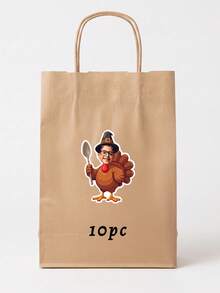 10/20/40pcs Custom Photo Thanksgiving Turkey Sticker, Personalized Kid Turkey Decal For Mugs Cups Gift Bags Party Favor Autumn Holiday Decoration - Multicolor - View 13