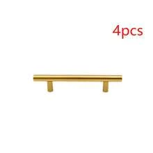 4pcs Gold Stainless Steel Cabinet Handles, Kitchen Drawer Pulls, Door Knobs And Handles For Bathroom, Bedroom Furniture Cabinets - Gold - View 8