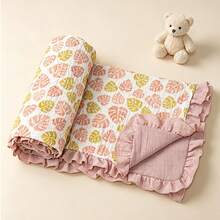 1 buah Selimut Bayi, Motif Bunga dengan Tepi Bergelombang, Kain Lembut dan Halus, Koleksi Terbaru Musim Semi/Panas, Perlengkapan Bayi Sehari-hari yang Penting - MultiWarna - View 15